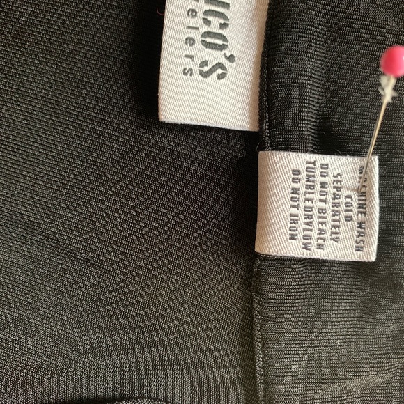 Chicos travelers xl black open front jacket with Nehru collar - Picture 3 of 7